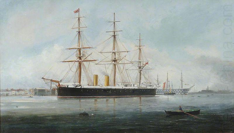 Henry J Morgan HMS 'Hercules' china oil painting image